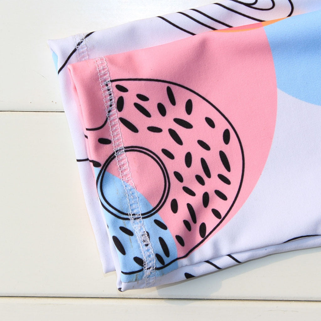 Printed Yoga Pants Plus Size Workout Leggings Tommy Control Capris