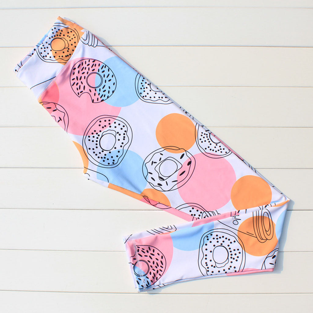 Printed Yoga Pants Plus Size Workout Leggings Tommy Control Capris