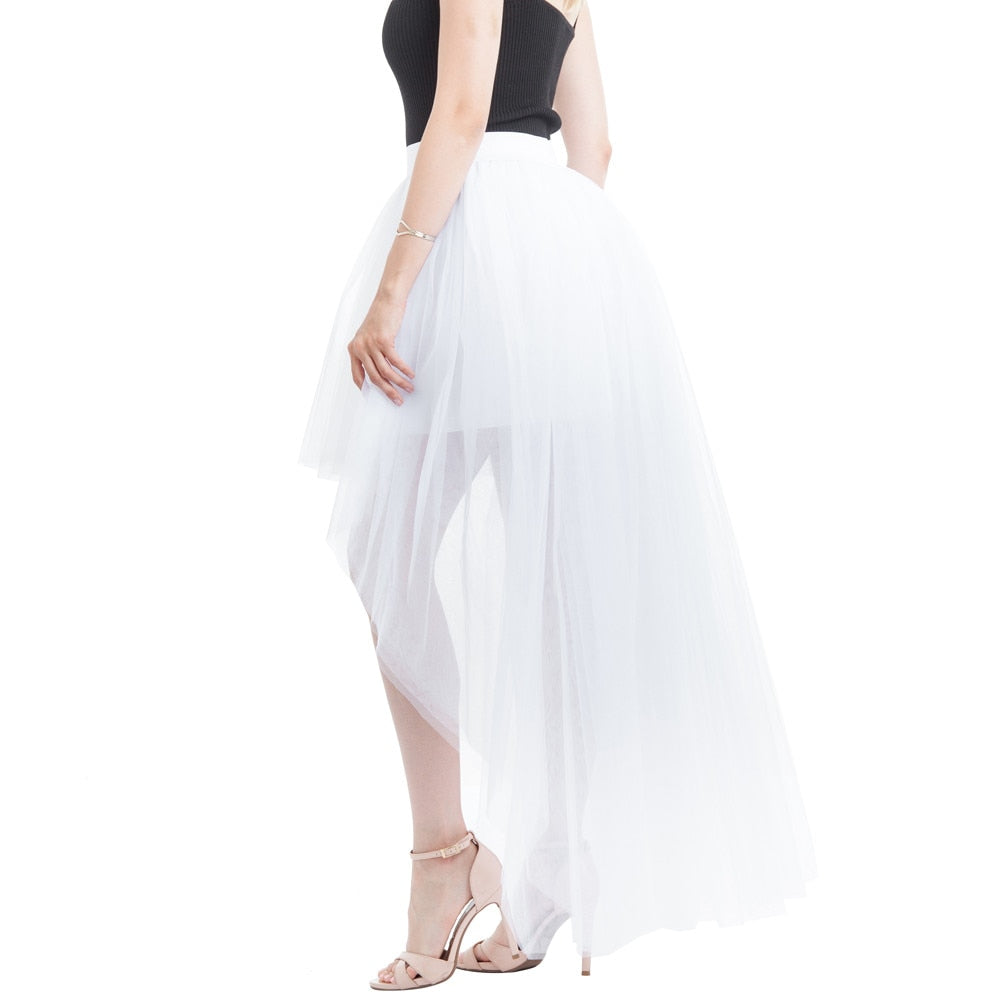 Spring Skirt Of Women Solid Mesh Tulle Princess Mesh Bubble