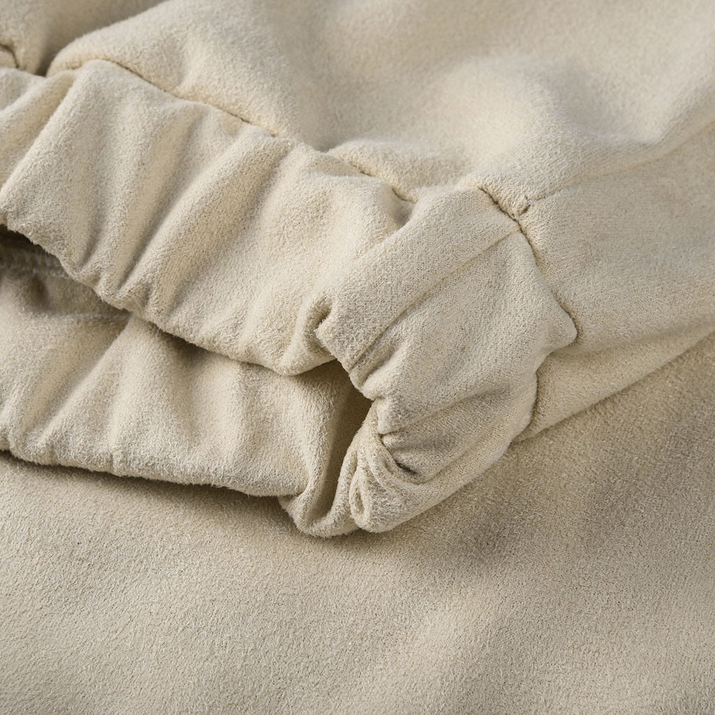 Spring Skirt Of Women Solid Slim High Waist Pencil Zippers Knee-Length