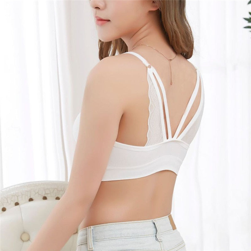 Women Sexy Bra Vest Chest Pad Wearing Sports Underwear Fitness Yoga Vests