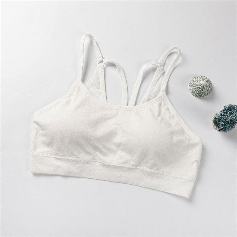 Women Sexy Bra Vest Chest Pad Wearing Sports Underwear Fitness Yoga Vests