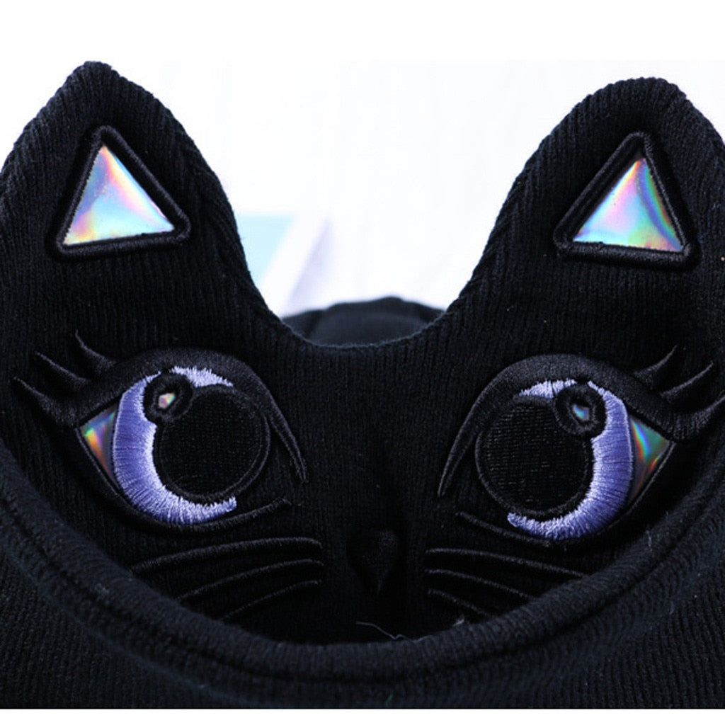 Women Ladies Caps Winter Warm Cartoon Cat