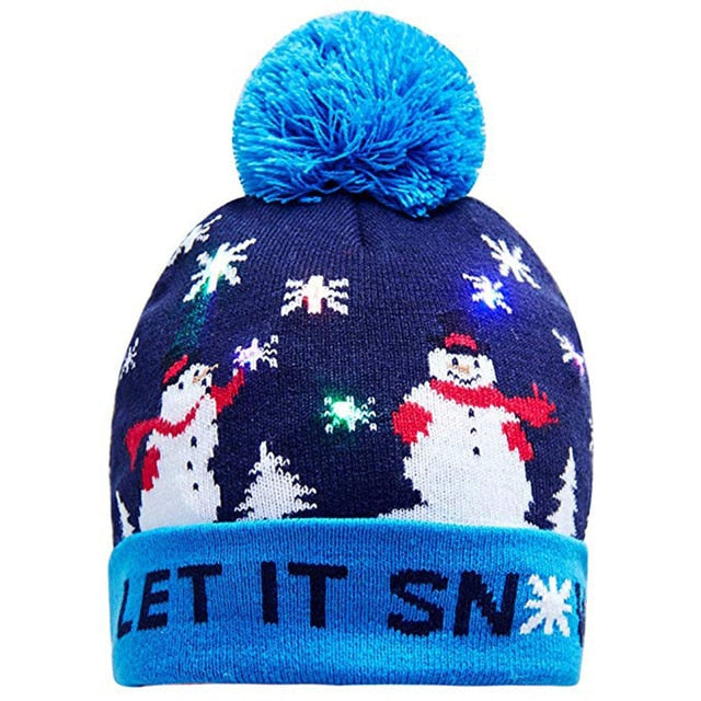 Women's Novelty LED Light-up Knitted Beanies Hat