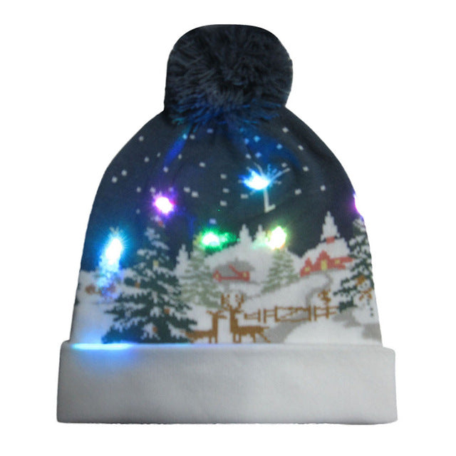 Women's Novelty LED Light-up Knitted Beanies Hat