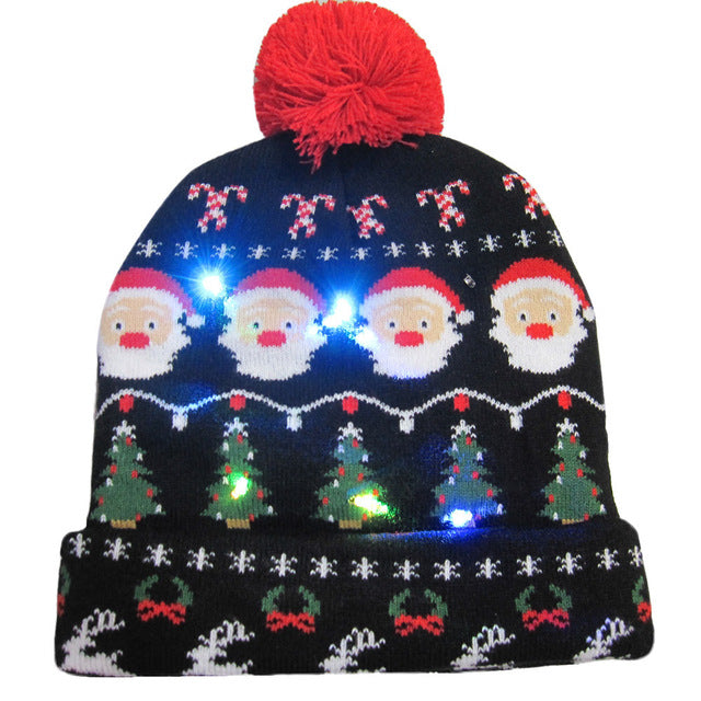 Women's Novelty LED Light-up Knitted Beanies Hat