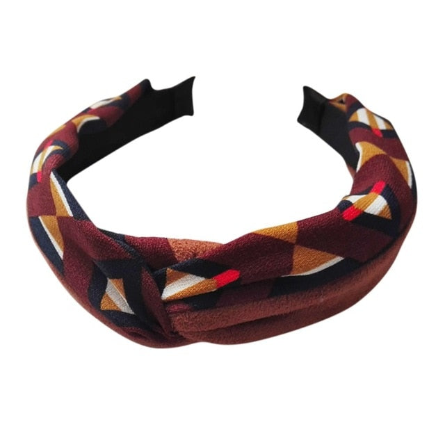 Bohemian Hair Band diamond cross contrast color