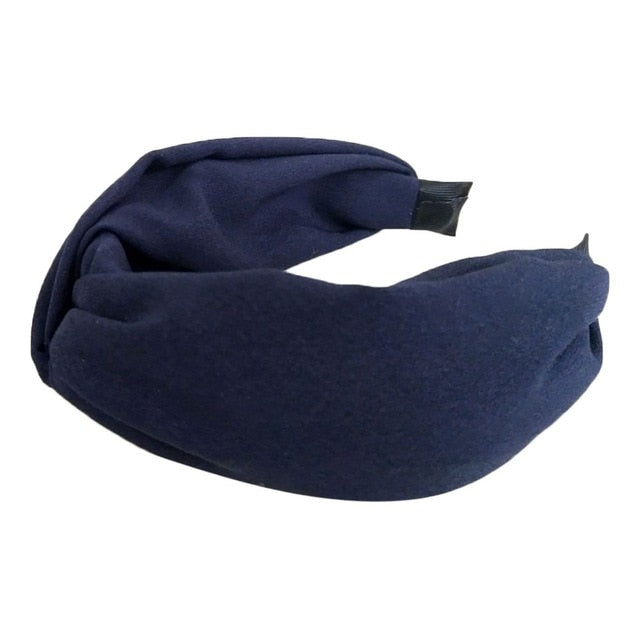 Summer Bohemian Hair Band Solid Color Cloth Wide