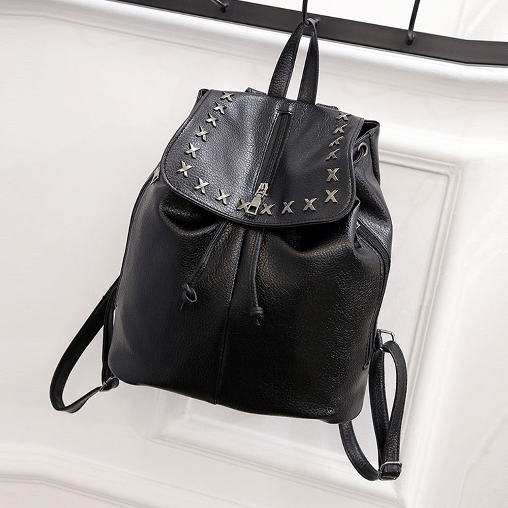 Fashion Women Leather Backpack Rucksack Travel School Bag