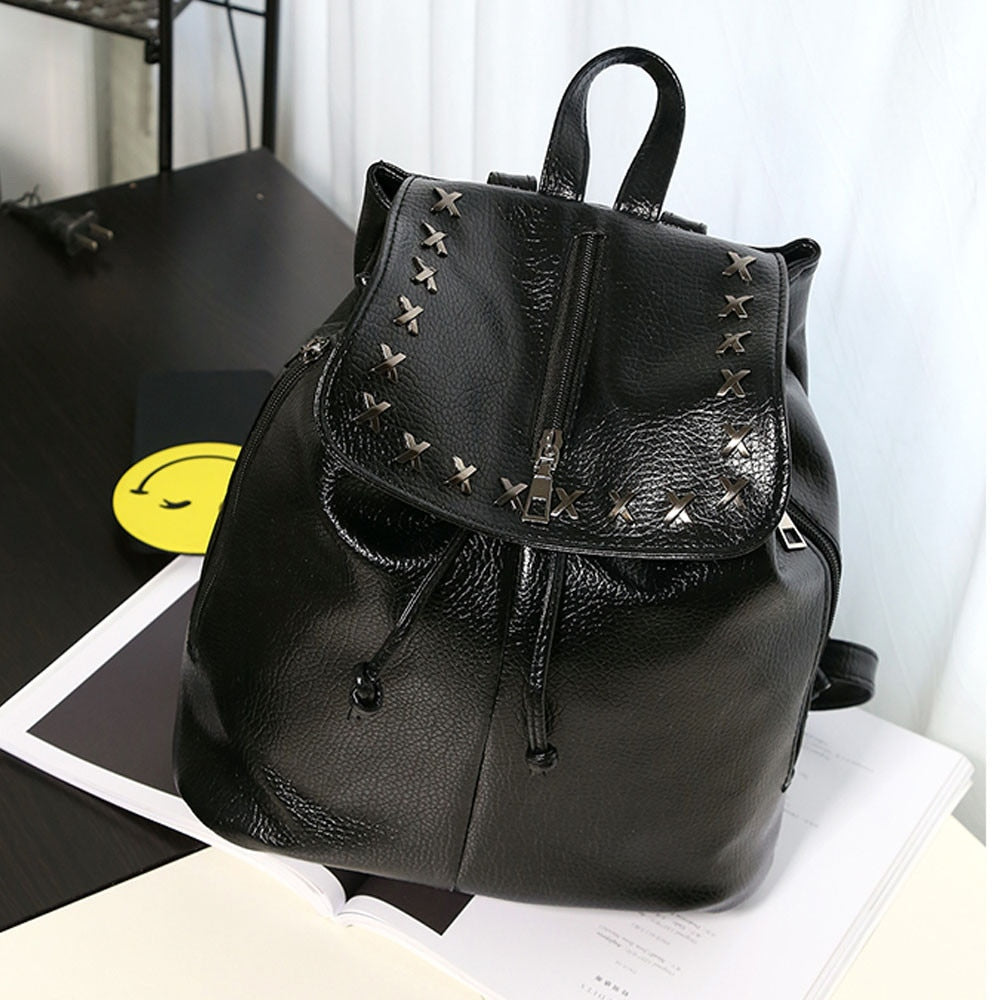 Fashion Women Leather Backpack Rucksack Travel School Bag