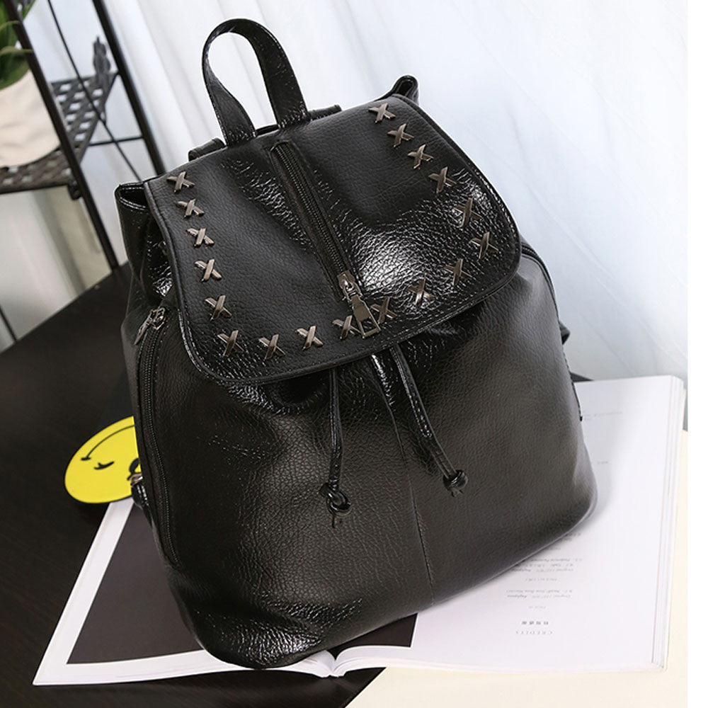 Fashion Women Leather Backpack Rucksack Travel School Bag