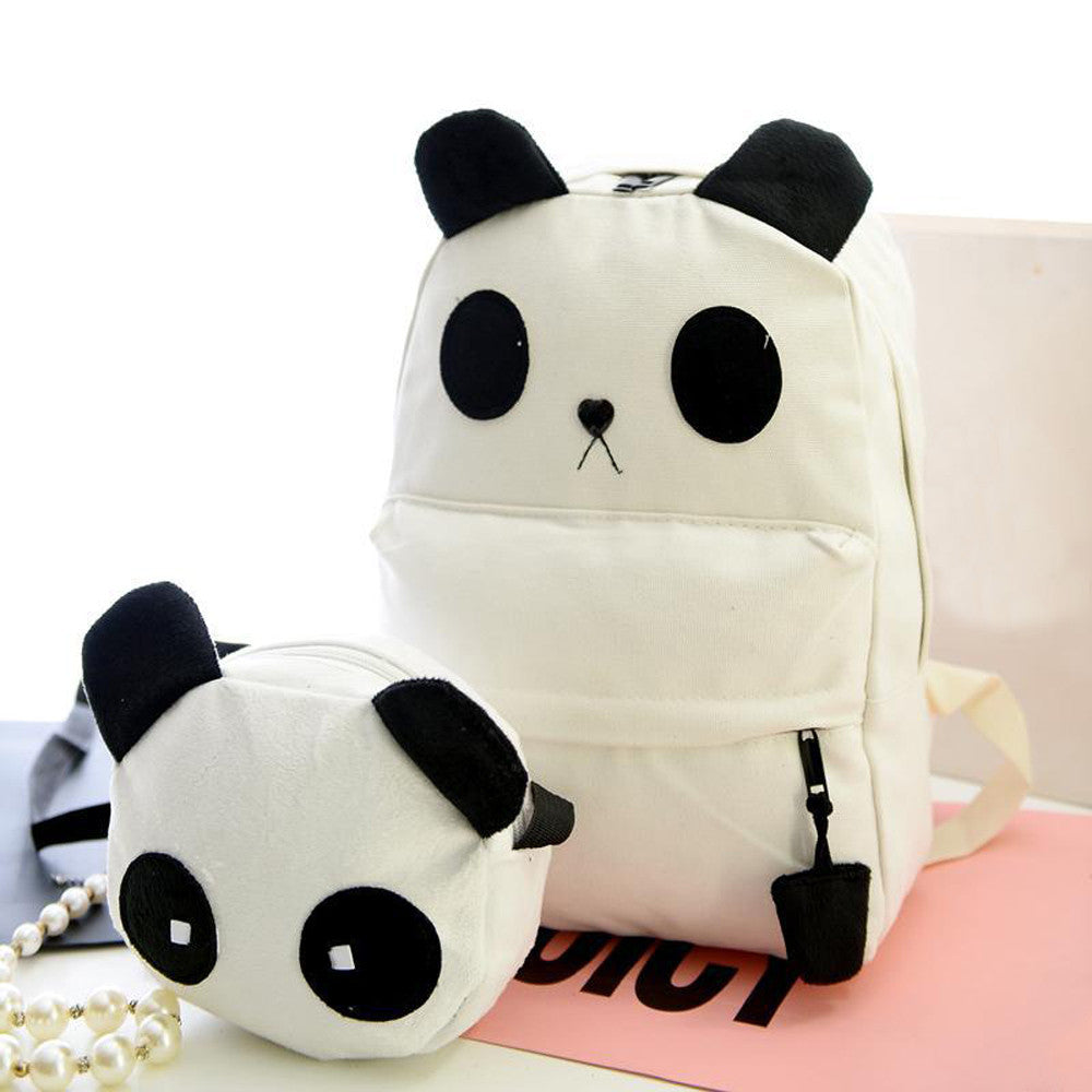 Fashion Women Backpack Cute Panda School Bag