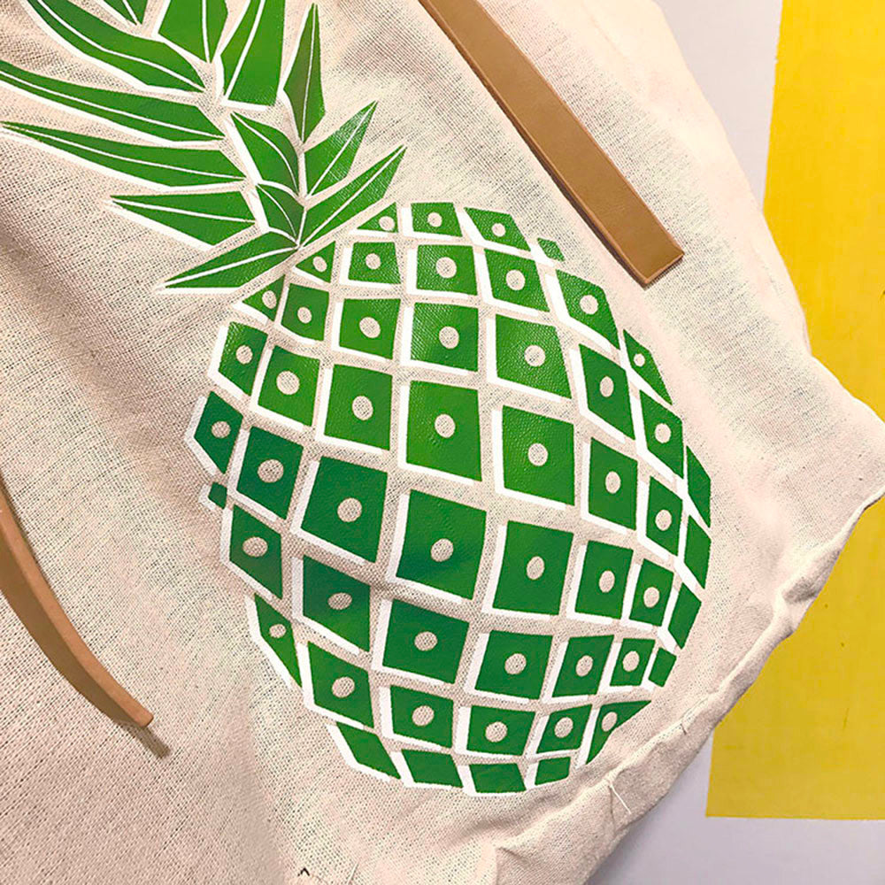 Women Canvas Pineapple Printed Shoulder bag