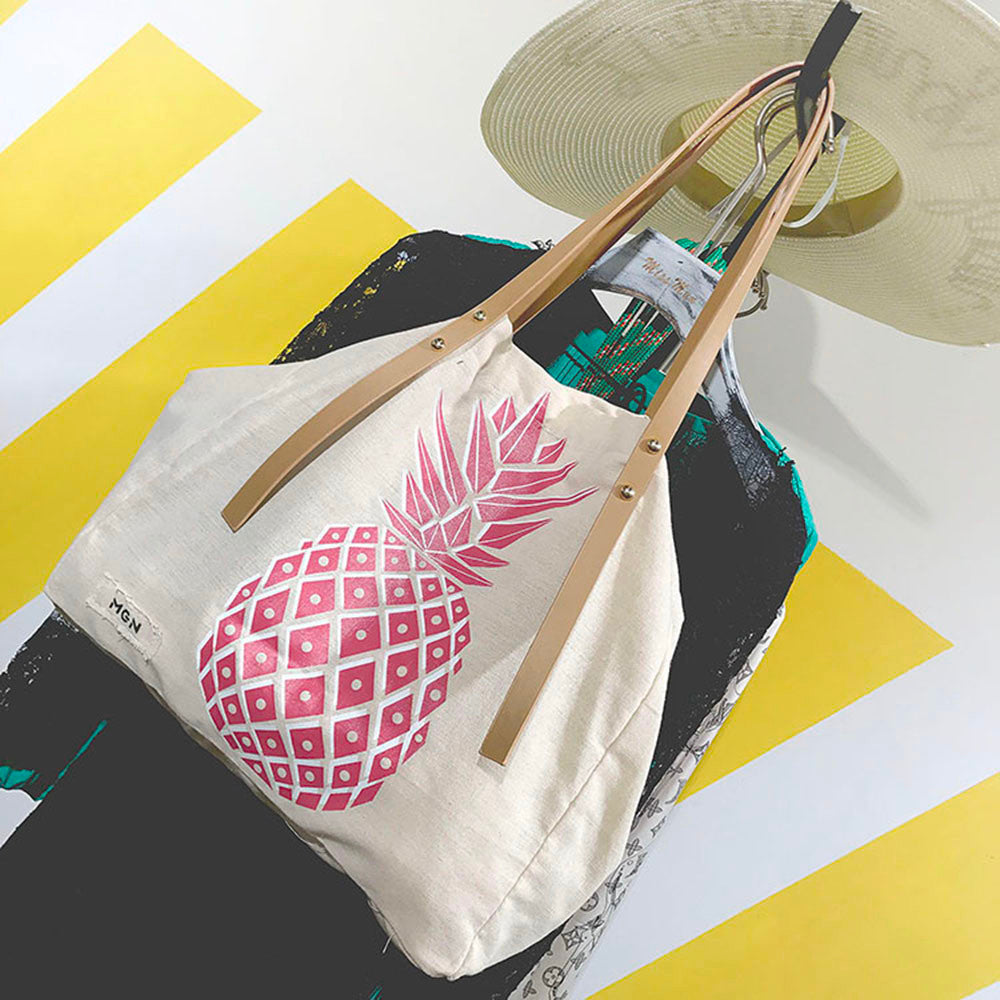 Women Canvas Pineapple Printed Shoulder bag