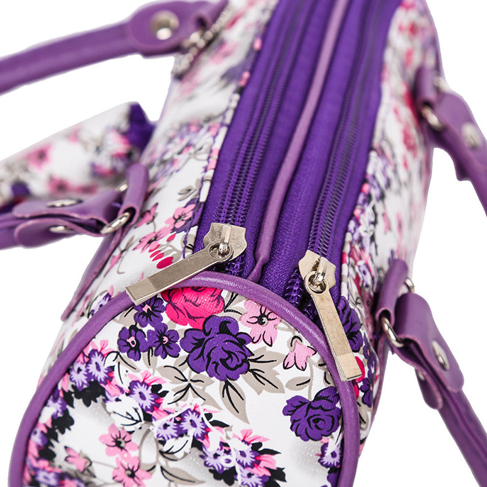 Women's fashion embroidered leather shoulder bag