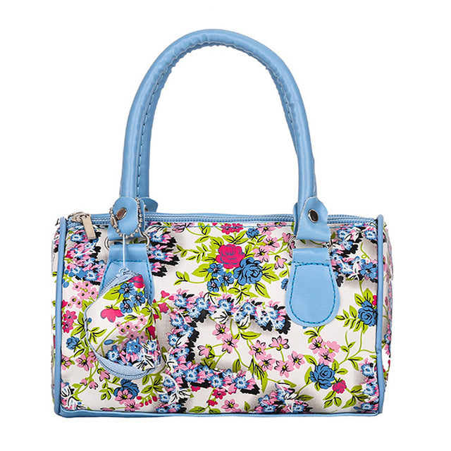 Women's fashion embroidered leather shoulder bag