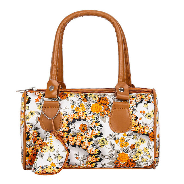 Women's fashion embroidered leather shoulder bag