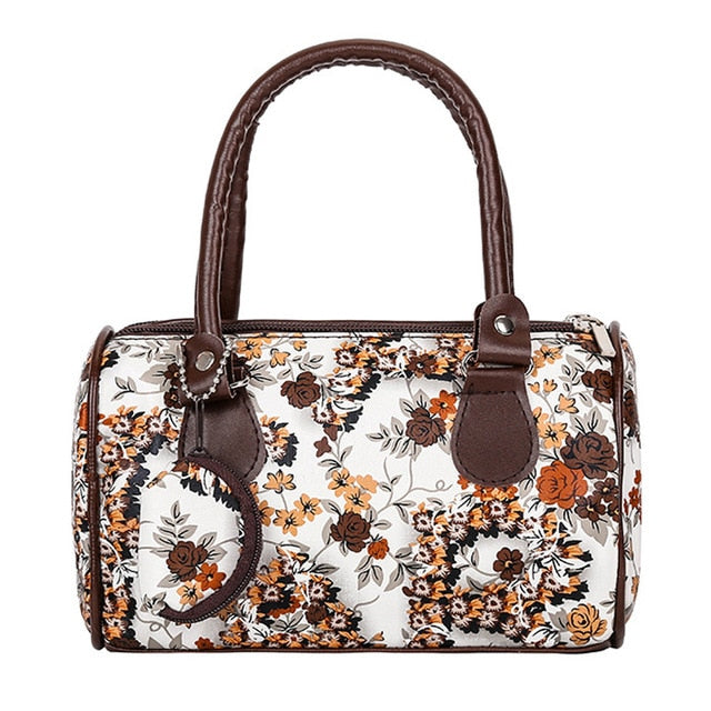 Women's fashion embroidered leather shoulder bag