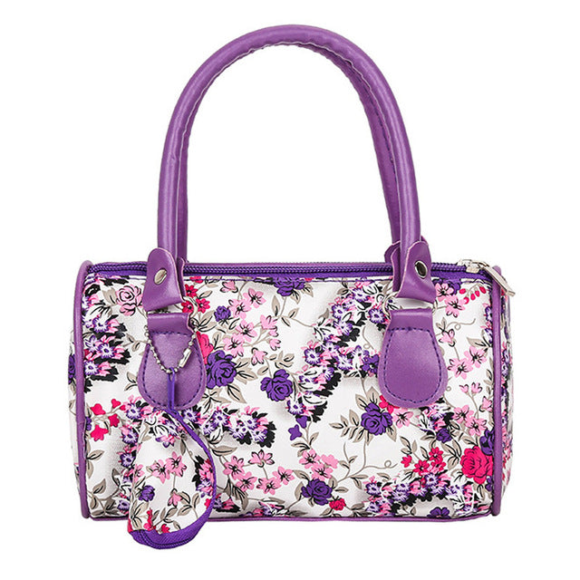 Women's fashion embroidered leather shoulder bag