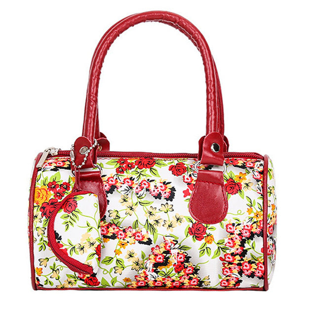 Women's fashion embroidered leather shoulder bag