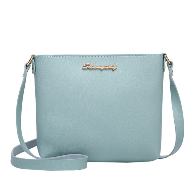 Fashion Solid Color Messenger Bag Crossbody