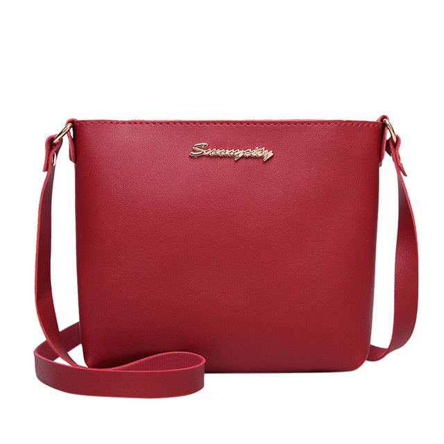 Fashion Solid Color Messenger Bag Crossbody