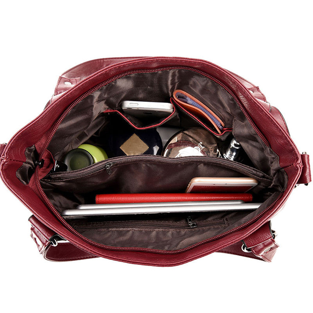 Style Large Women Fashion PU Leather Shoulder Bag