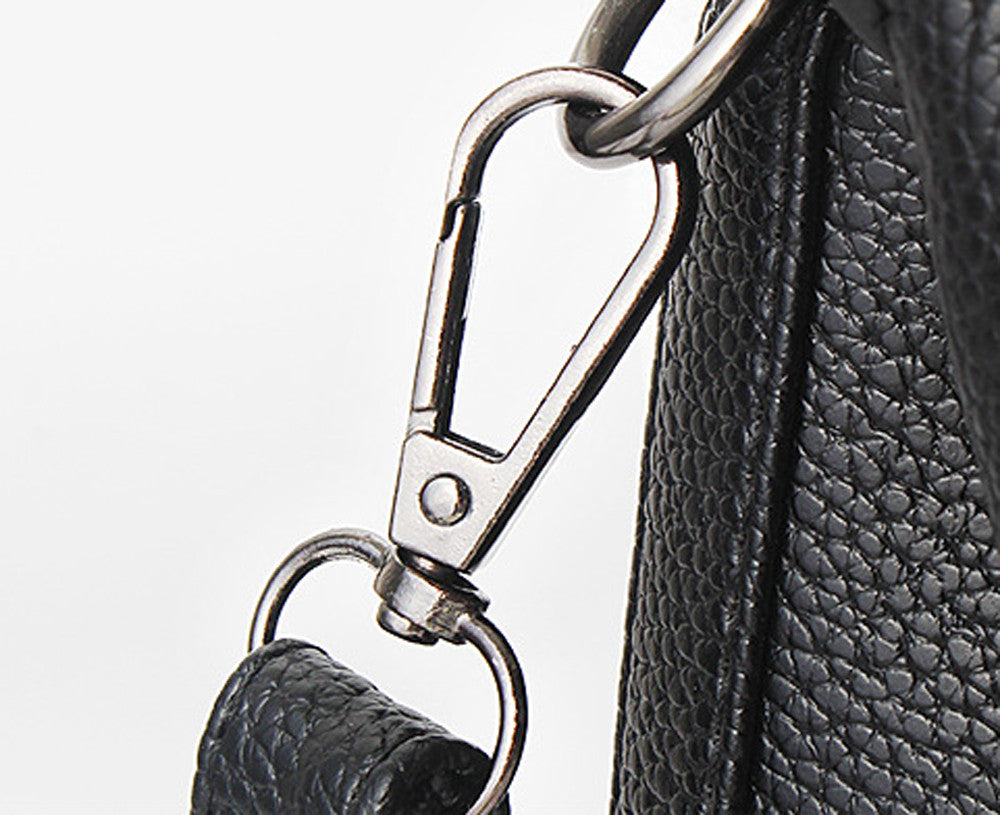 Fashion Women Rose Tassels Crossbody Bag PU Leather Patchwork