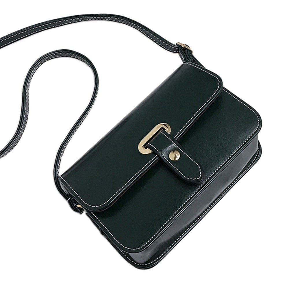 PU Leather Handbag for Women Fashion Girls Small Square Crossbody