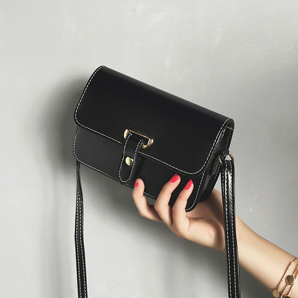 PU Leather Handbag for Women Fashion Girls Small Square Crossbody