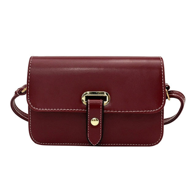 PU Leather Handbag for Women Fashion Girls Small Square Crossbody