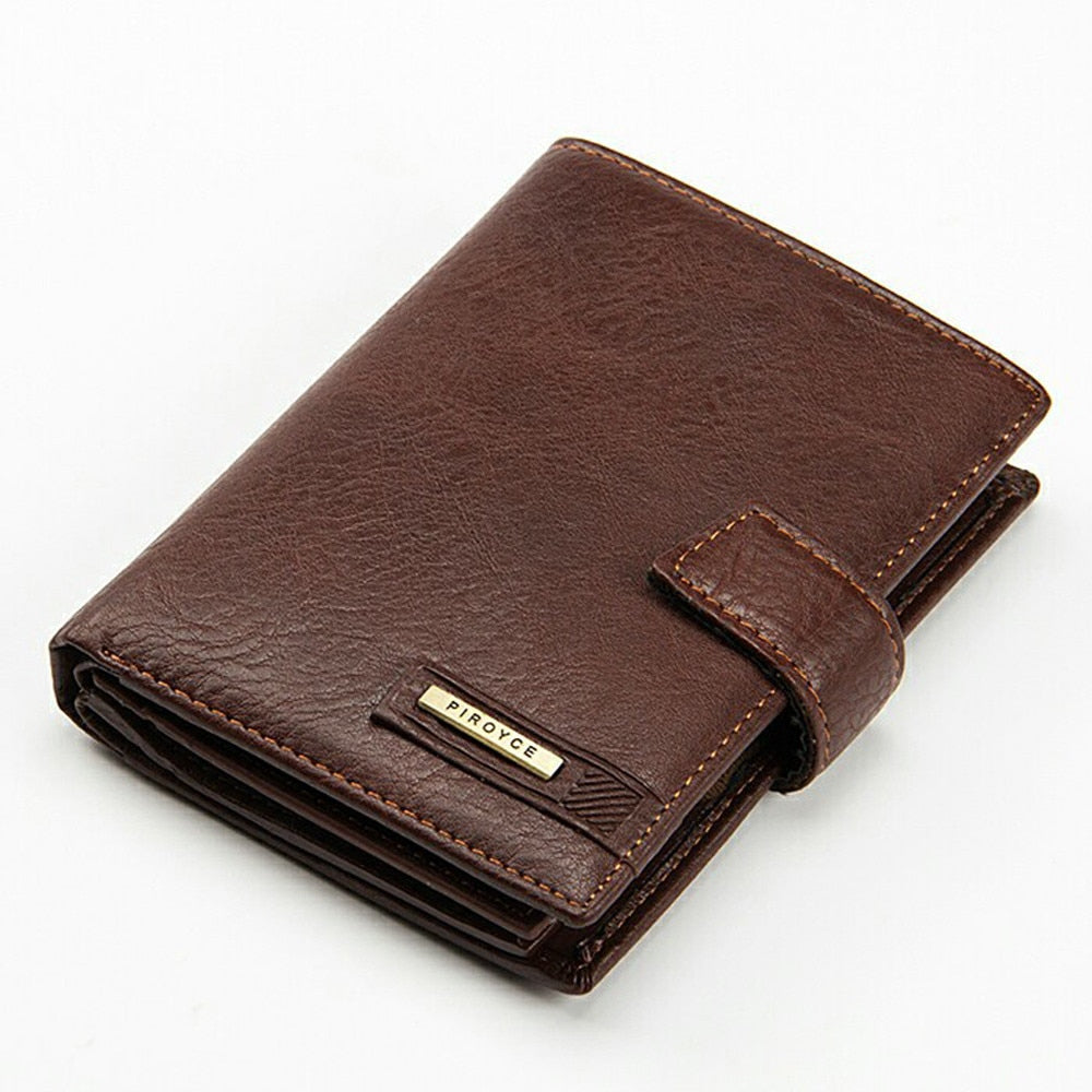Men Fashion Leather ID Card Holder Billfold Wallet