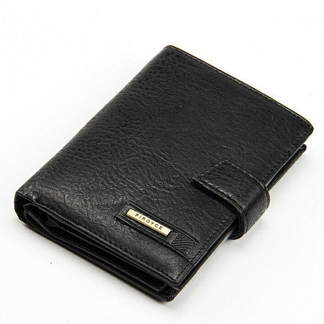 Men Fashion Leather ID Card Holder Billfold Wallet