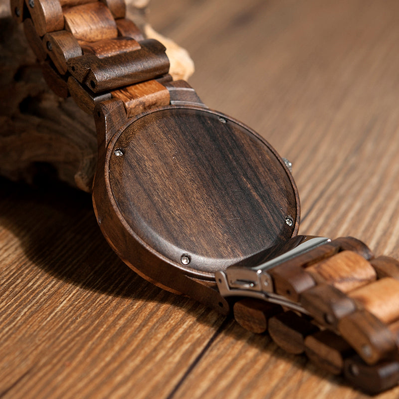 Wood Men Watch Zabra Wooden Timepieces Quartz Watches for Men