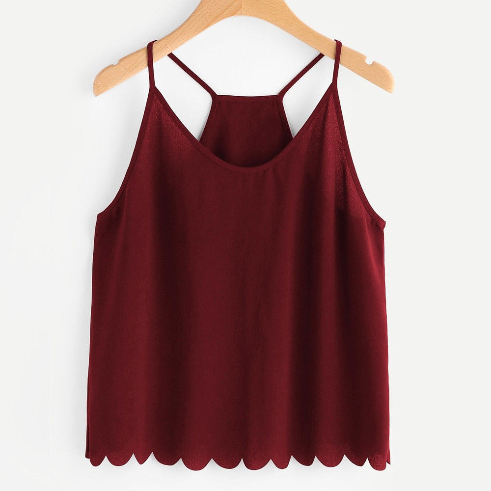 Women Vest Sleeveless Casual Solid Tank Summer T-Shirt Lady sleeveless lace