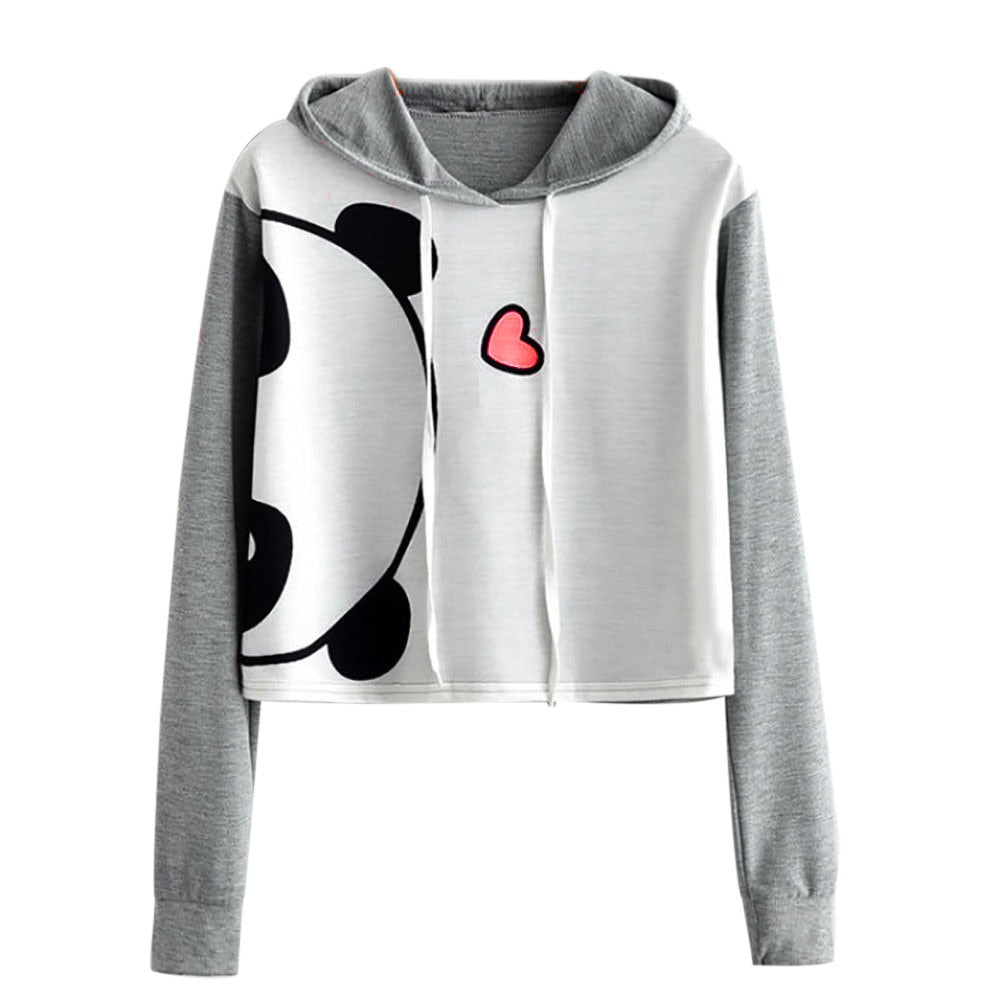 Moleton Fashion Women Cute Cartoon Printed Pullover Autumn Long Sleeve