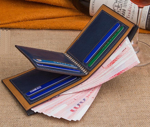 Man Embossing Dull Polish Wallet Pocket Credit Card Clutch Bifold Purse