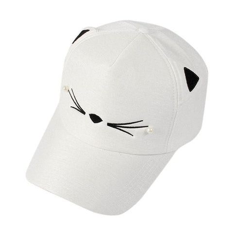 Spring Fashion Women's cap Tide Pearl Wild Cute Student Cat Ears