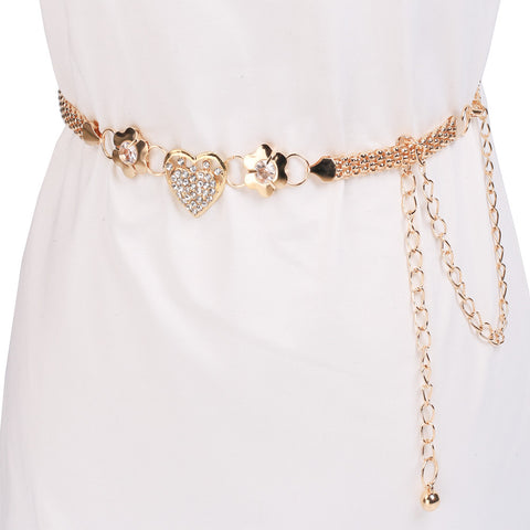 High Recommend Vintage Classics Women's Lady Fashion Metal Chain Style Belt