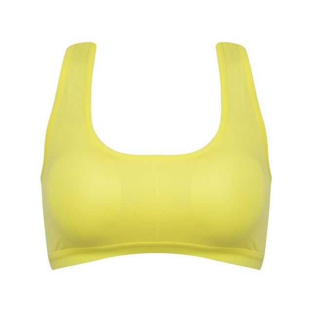 Breathable Sports Bra Hollow Out Side Striped Bras