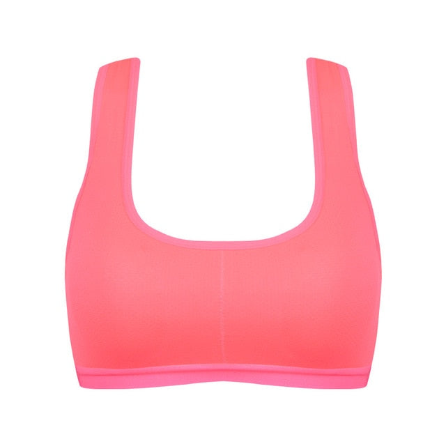 Breathable Sports Bra Hollow Out Side Striped Bras