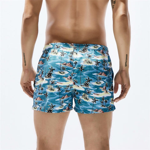 Newly Design Mens Summer Hawaii Style Coconut Trees Print
