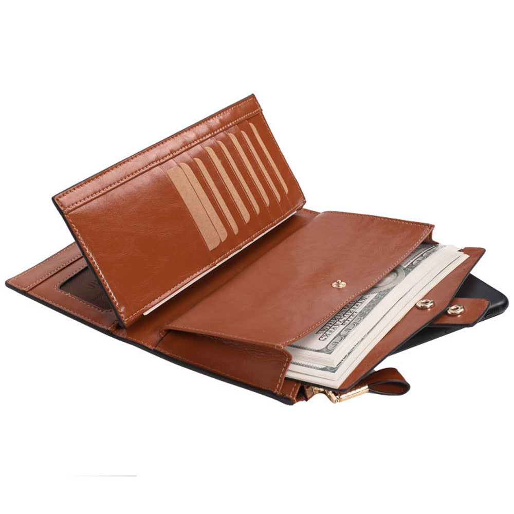 Women Wallet Genuine Leather 100% Cowhide Leather