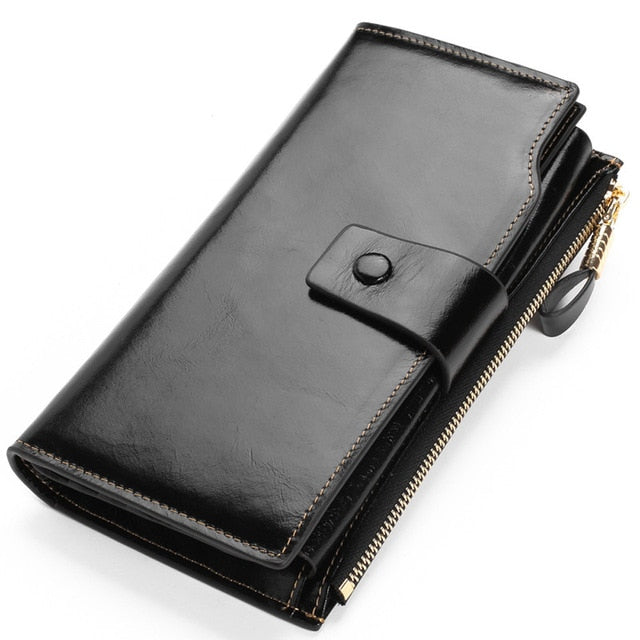 Women Wallet Genuine Leather 100% Cowhide Leather