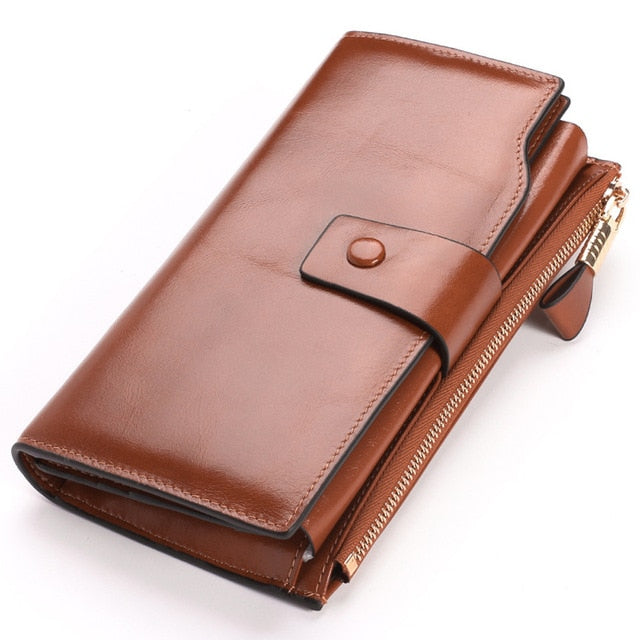 Women Wallet Genuine Leather 100% Cowhide Leather