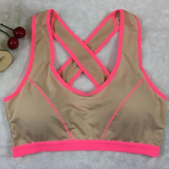 sport bra top running yoga sexy