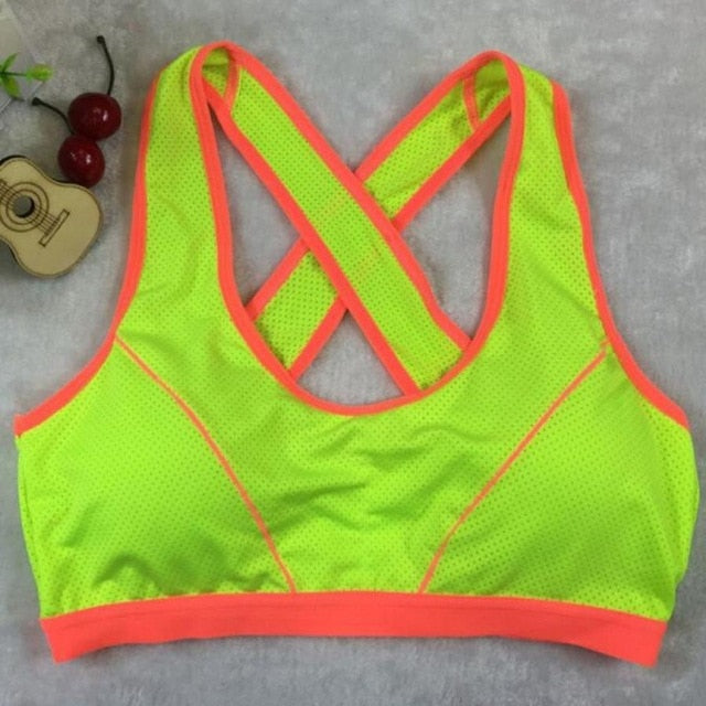 sport bra top running yoga sexy