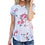 Feitong Women Floral Printed T Shirt Summer Short Sleeve O Neck Tops