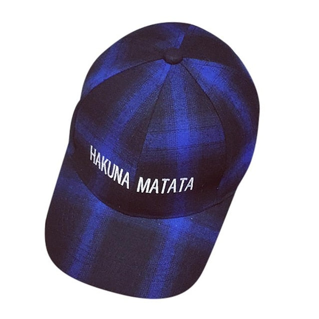 Unisex Spring Autumn Cap Women Men Letter Plaid Casquette Peaked