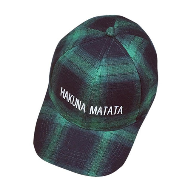 Unisex Spring Autumn Cap Women Men Letter Plaid Casquette Peaked